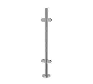 Stainless steel round tube post for glass railings