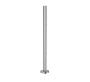 Stainless steel round tube post for cable railings