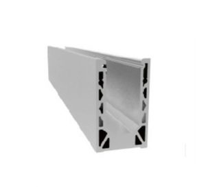 Sturdy top mount aluminum glass channel