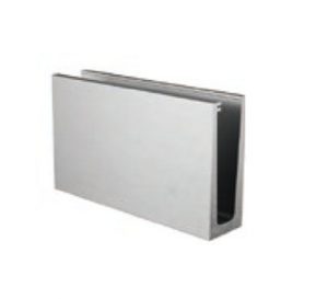 Slim top mount aluminum glass channel 