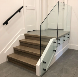 stainless steel stair glass railing