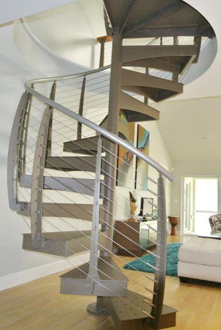 Stainless steel cable staircase railing