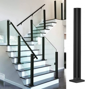 Stainless steel glass railing for stair and corridor