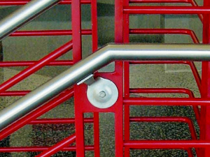 Steel tube fittings in public facilities.