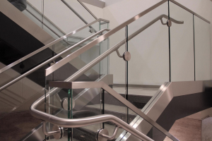 innovative stainless steel  stair glass railing 