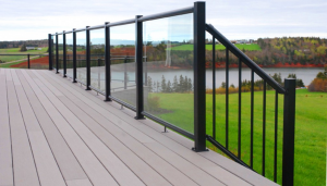 Aluminum glass railing system