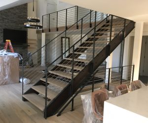 Metal stair railings