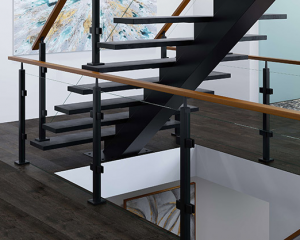 Black coating stainless steel railing system