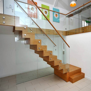 Glass railing system with glass standoff