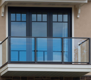 Black spraying aluminum glass railing system