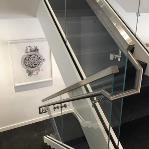 Stainless steel square glass railings