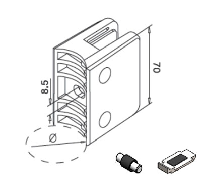 55×70 – with safety pin and plate – #09C