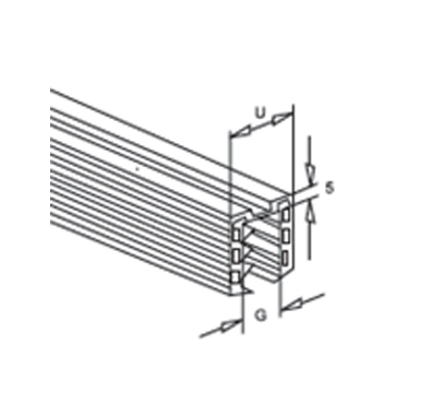 EPDM Rubber In U=27 Slot Tube