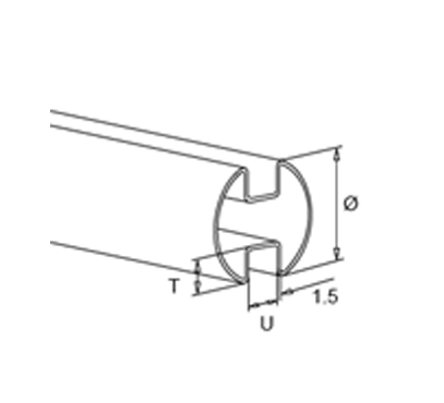 Round Slot Tube – Double Slot 180°