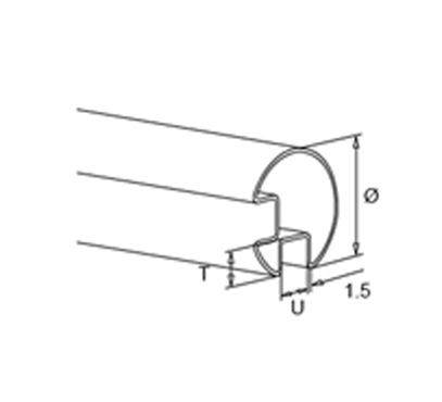 Round Slot Tube – Double Slot 90°