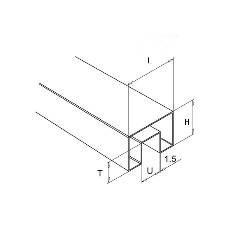 Rectangle Slot Tube