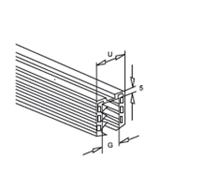 EPDM Rubber In U=24 Slot Tube