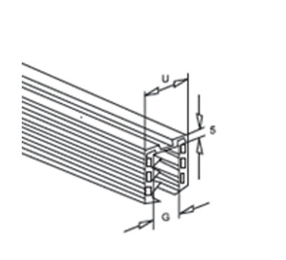 EPDM Rubber In U=24  Slot Tube