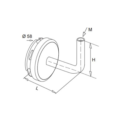 Wall Mount Handrail Bracket With Cover Plate