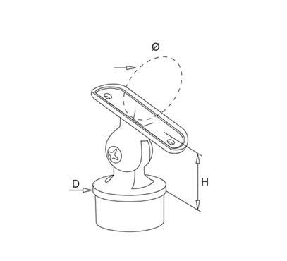 Adjustable Post Mount Handrail Support