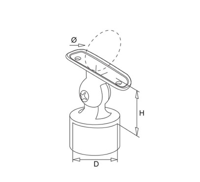 Adjustable Post Mount Handrail Support