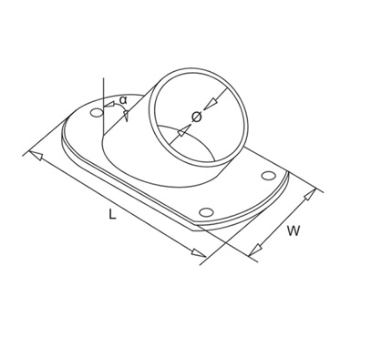 Tube Base Flange – Without Grab Screw