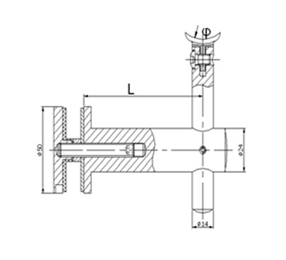 Glass Mount Handrail Bracket – Adjustable