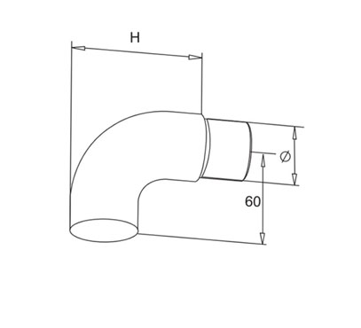 90 Degree Handrail End – Flat