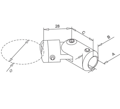 Adjustable Tube – Bar Connector