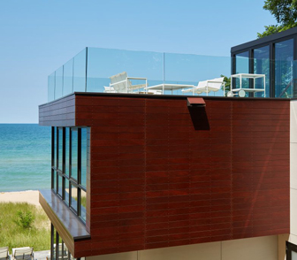 Glass Railing on Beach House